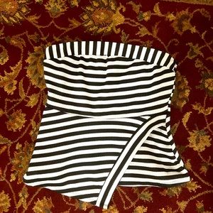 NWOT strapless asymmetrical top